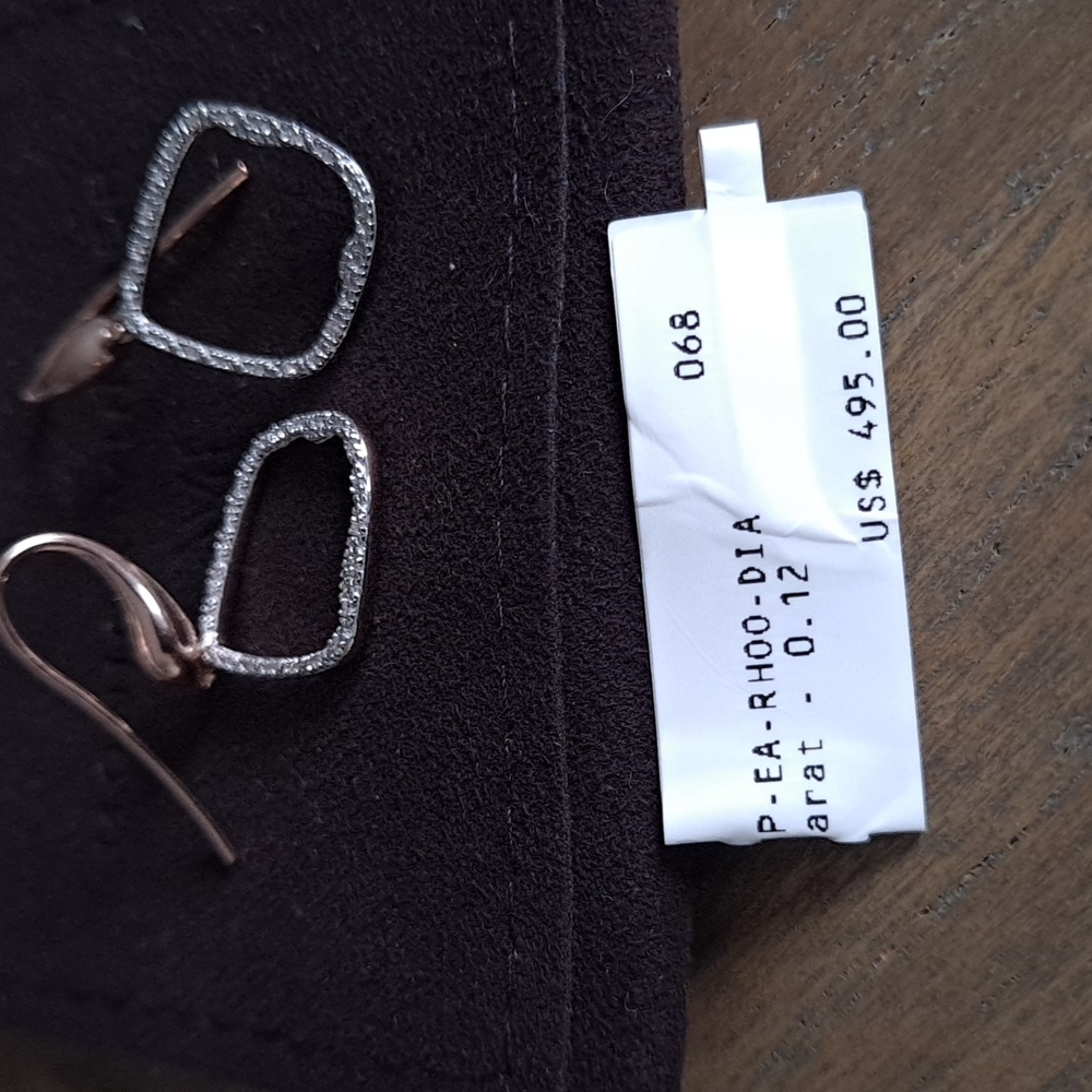 NWT Monica Vinader Riva Kite diamond hoop earrings - Picture 12 of 16